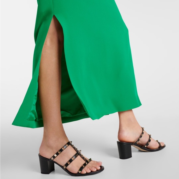 ♥️SOLD♥️ Valentino Garavani Rockstud Black Caged Sandals Slides 38.5 8 - Picture 8 of 14